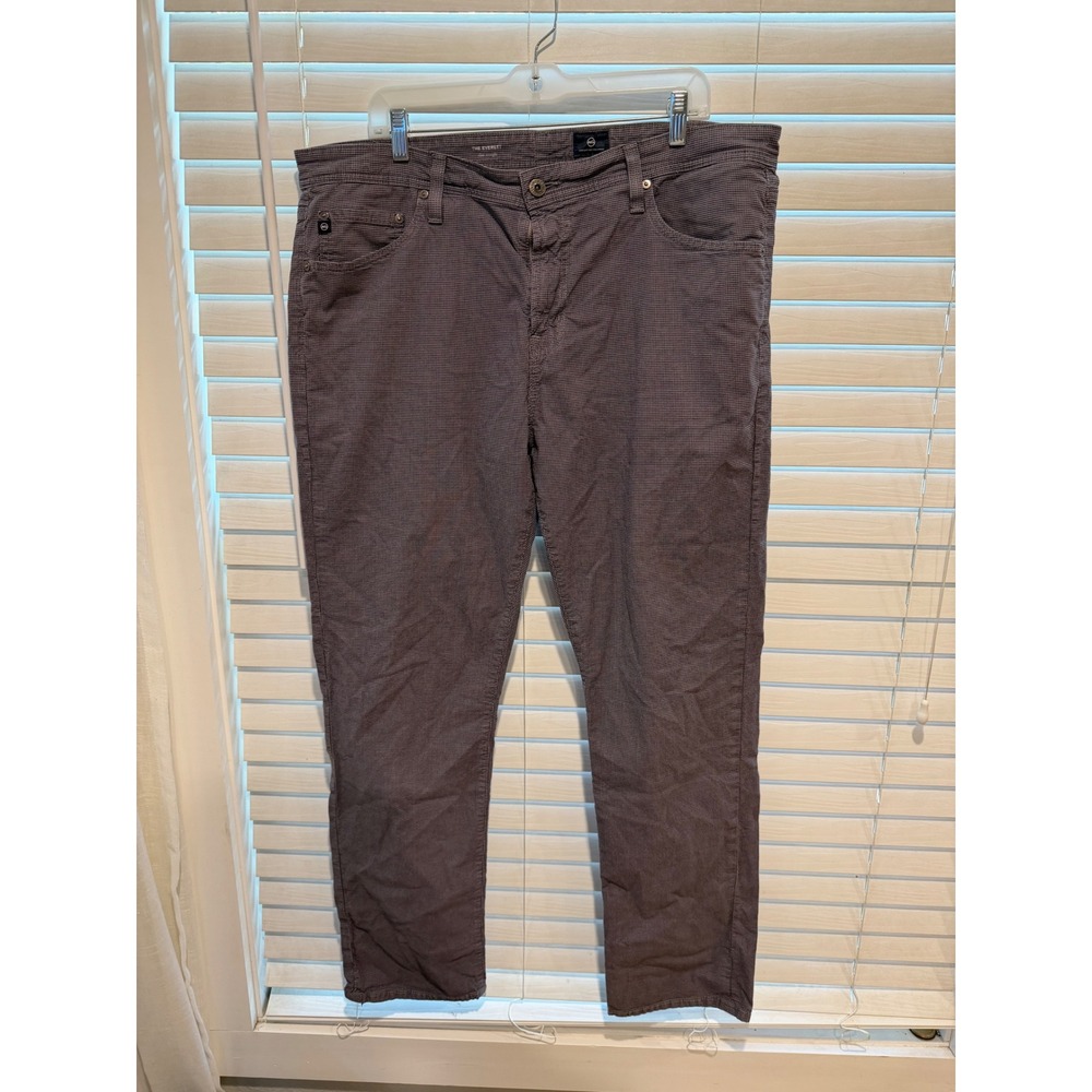 AG Adriano Goldschmied The Everett Slim Straight Houndstooth Pants Mens 38x32